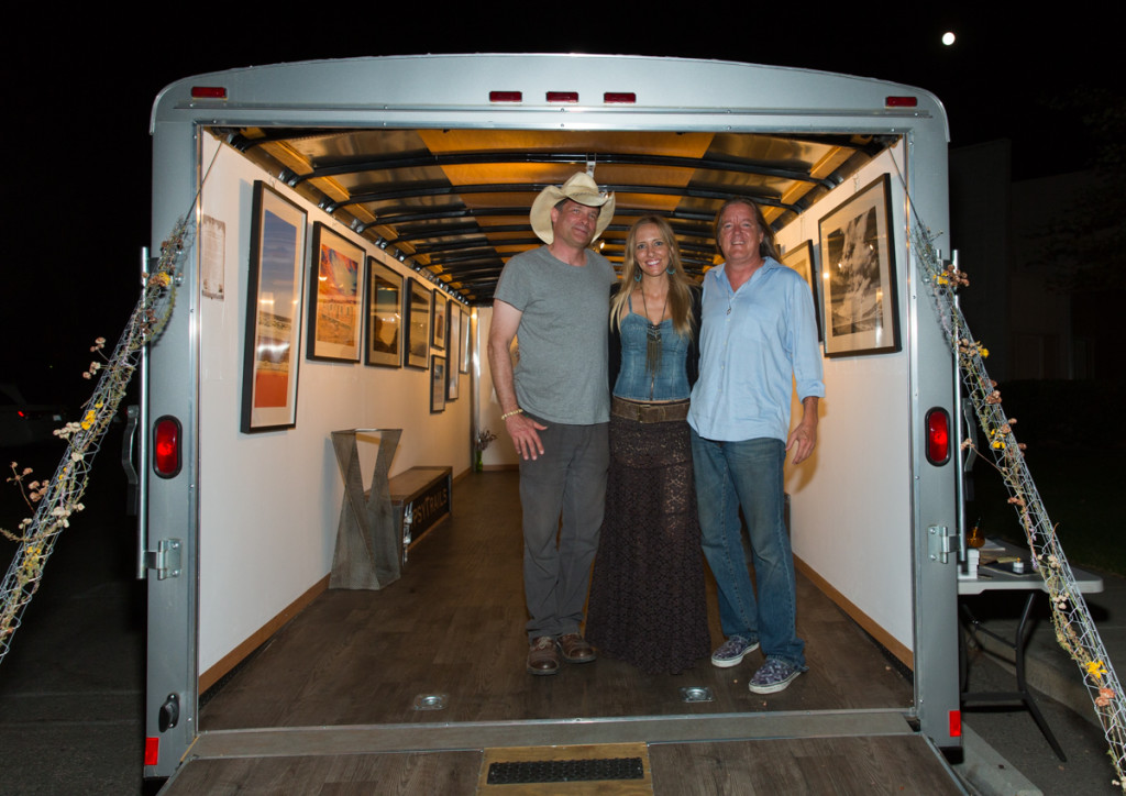 Osceola Refetoff, Uri Koll, Hayley Colston at Gypsy Trails Gallery outside Torrance Museum of Art - all photos - Jack Burke