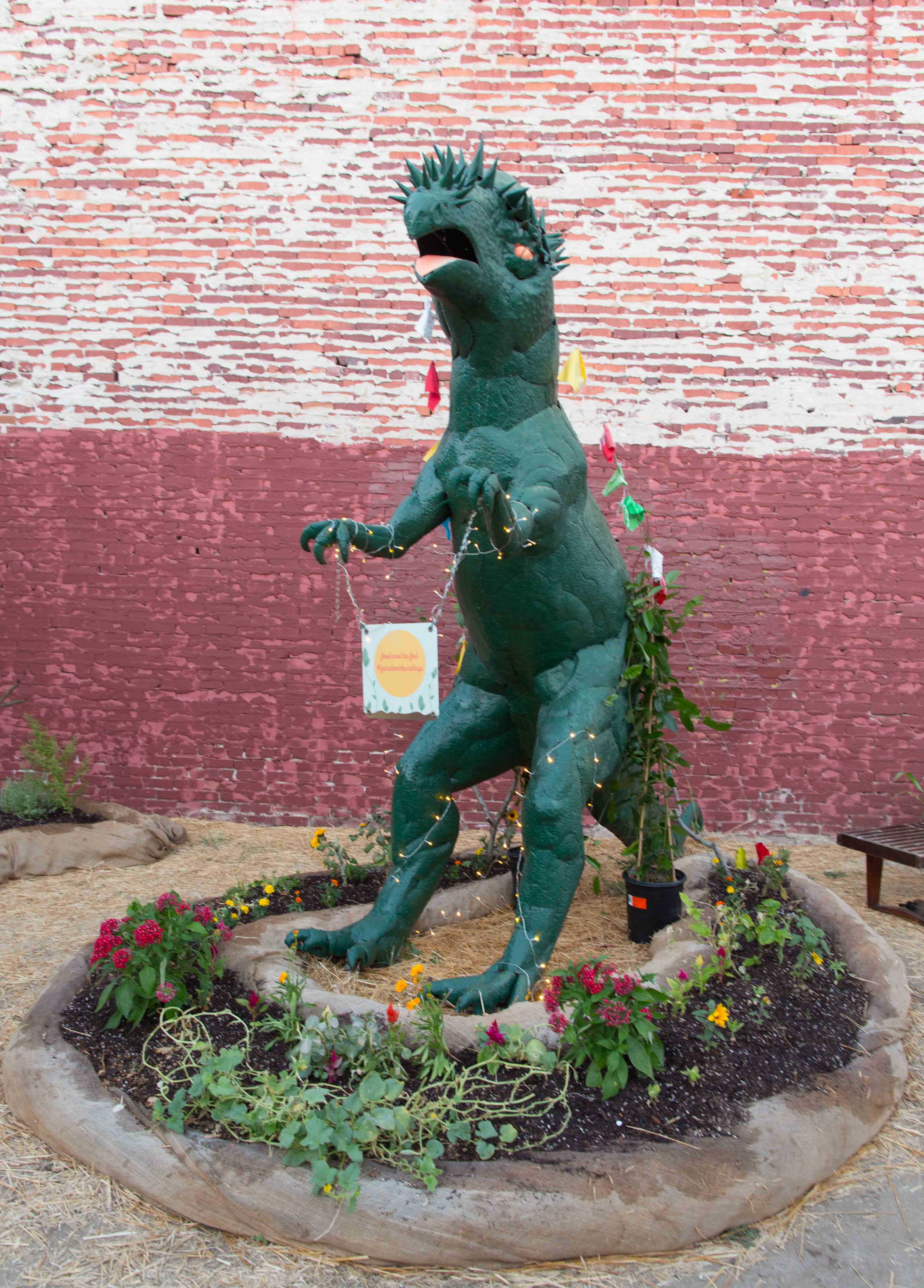 The Garden Church: Rev. Anna Woofenden, resident park dinosaur, live music