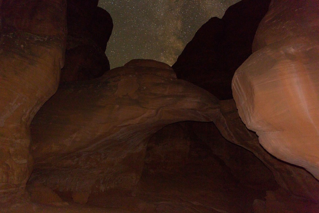 Stars over Sand Dune Arch Photo by Jack Burke