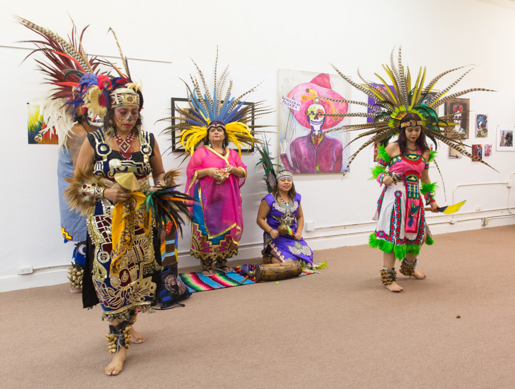 Aztec dancers at Gallery H's Day of the Dead Celebration - Photo: Jack Burke