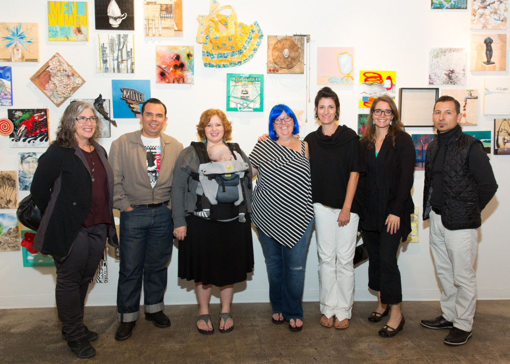 Some of stellar artists responsible for the Shoebox PR wall at Washington Reid's Blank Canvas benefit