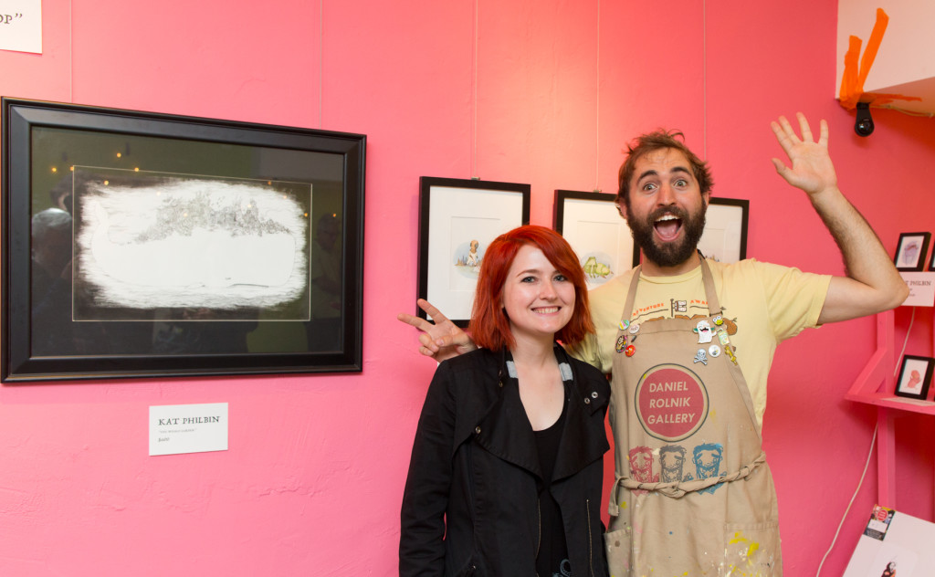 Rolnick with artist Kat Philbin