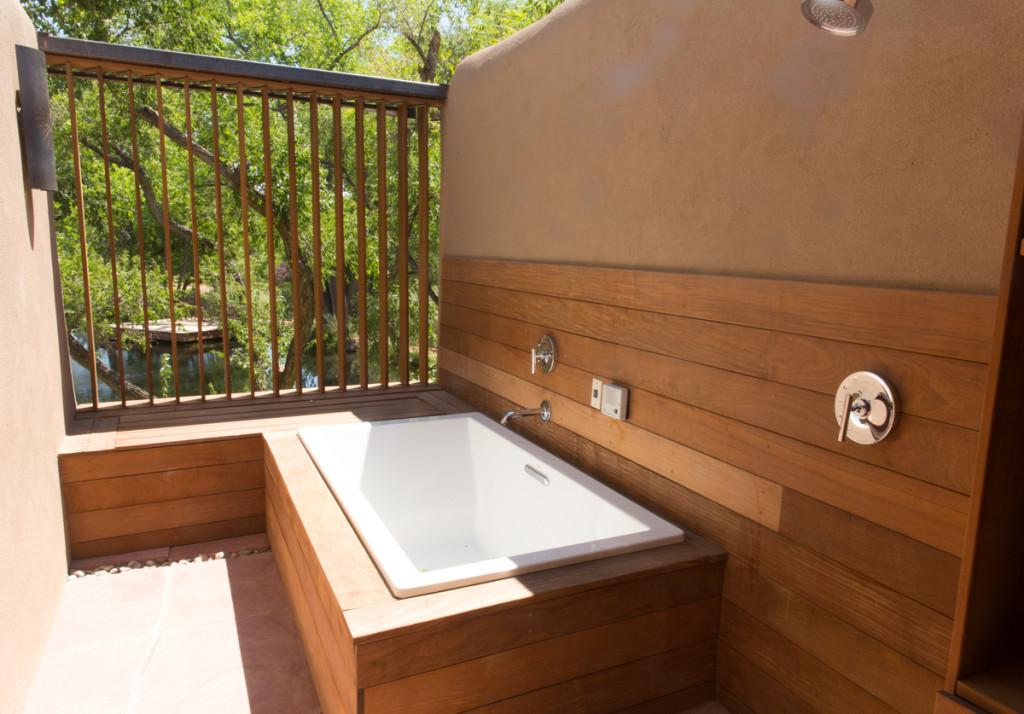 Santa Fe Sunrise Springs outdoor soaking tub